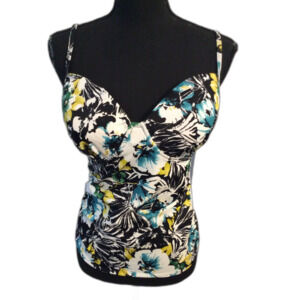 Newport News Swim Tankini Floral Top Size 14